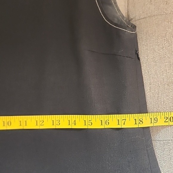 Kasper ASL vintage black shift tank dress with contrasting stitching sz 10 - Picture 14 of 16